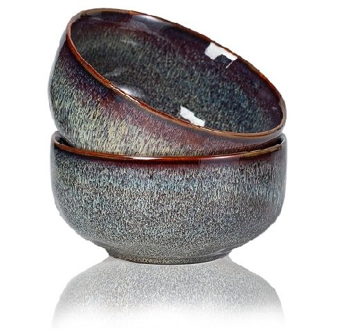 36 oz Bowl Set - Set of 2 Ceramic Bowls 7" Salad Bowls - Soup Bowls - Kitchen Grain Bowls