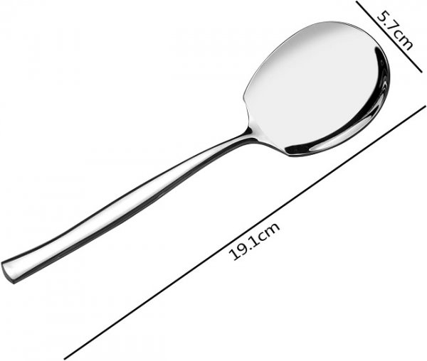 8 Pieces Stainless Steel Serving Spoon, Large Serving Tablespoons, Silver Buffet Serving Spoons Set