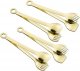 Mini Appetizer Tongs Stainless Steel Set of 4, Gold Plated Small Serving Tongs, 6 Inch(15.2cm, Golden)