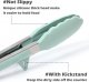 Kitchen Tongs for Cooking, 9 Inch Small Silicone Tongs, Food Grade Mini Serving Tongs with Silicone Tips, Set of 3, Green