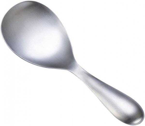 Rice Paddle Spoon Non- Stick Food Serving Spoon Stainless Steel Rice Spoon Kitchen Utensils for Home Restaurant Silver